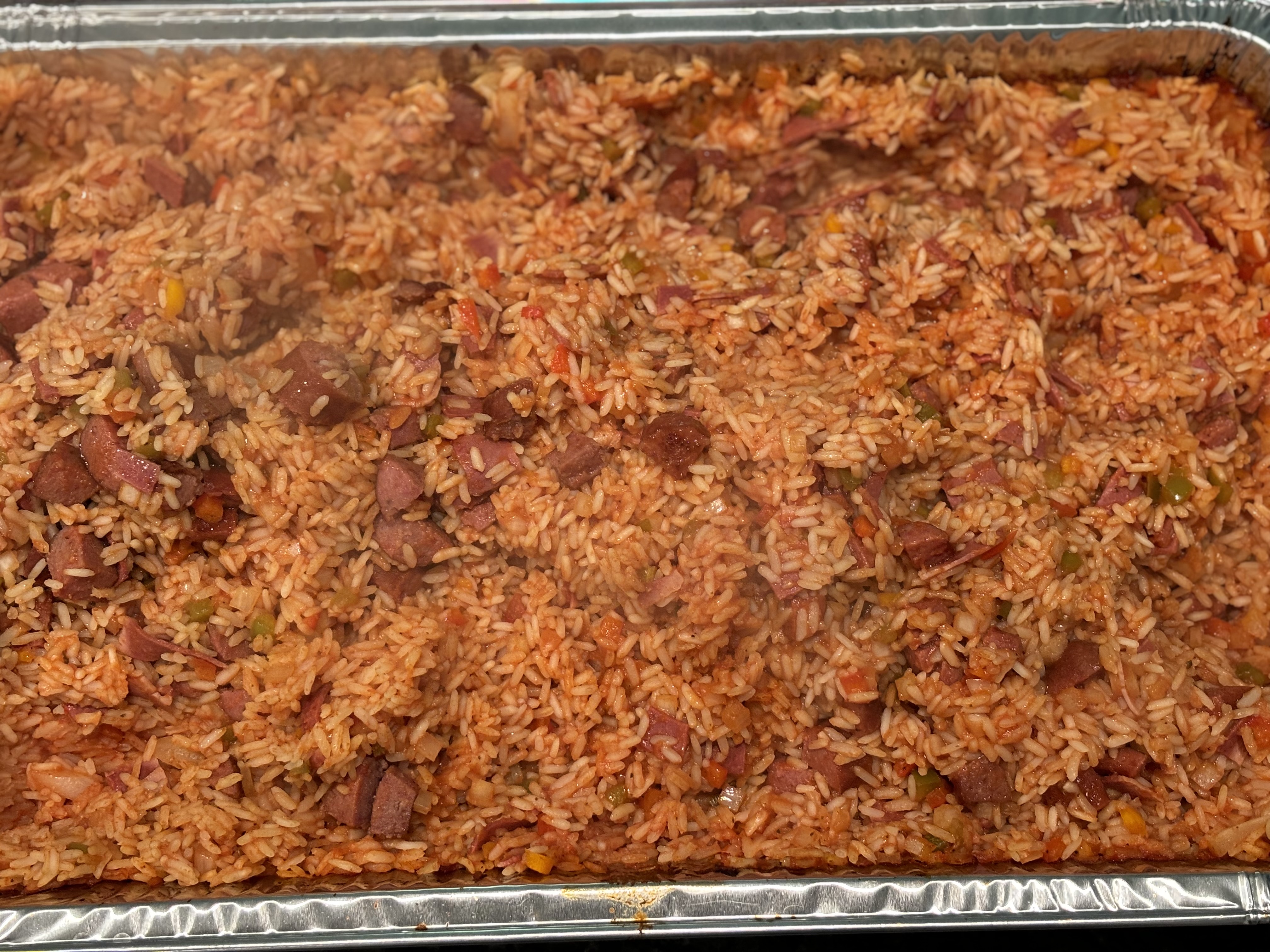 Meal prep tray with meat, sides, and rice